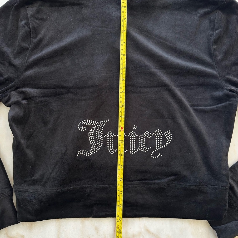 Juicy Couture Black Velour Zip-up Jacket - Picture 8 of 9